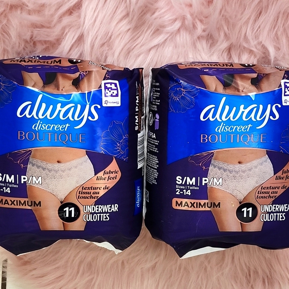 Brand New 2CT BUNDLE ALWAYS DISCREET BOUTIQUE UNDERWEAR-S/M